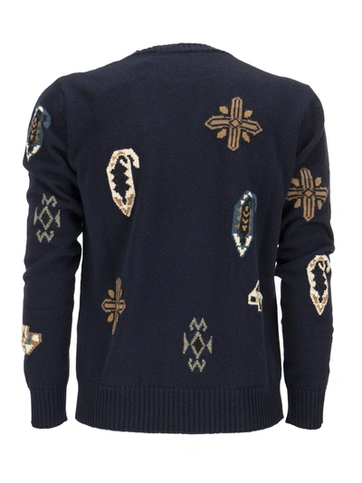 Shop Etro Wool And Cotton Inlaid Jumper