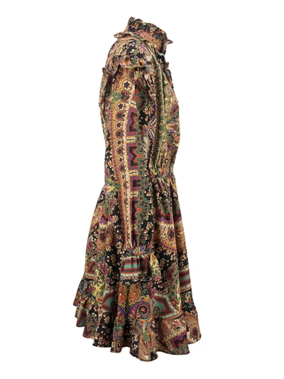 Shop Etro Wool And Silk Paisley Naif Dress
