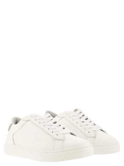 Fabiana Filippi Lace-up Leather Sneakers With Shiny Accents