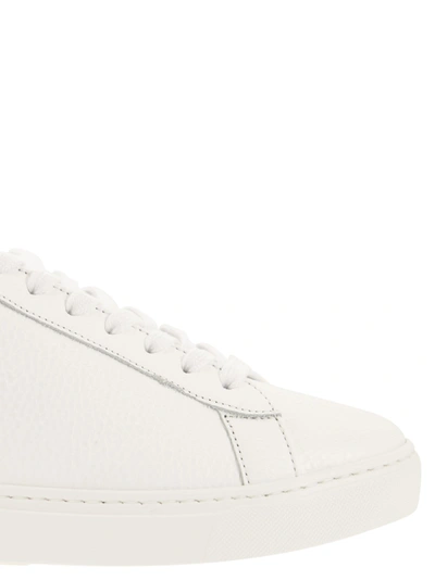 Fabiana Filippi Lace-up Leather Sneakers With Shiny Accents
