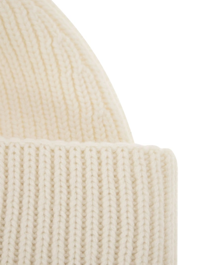 Shop Fabiana Filippi Ribbed Wool Cashmere Silk Cap