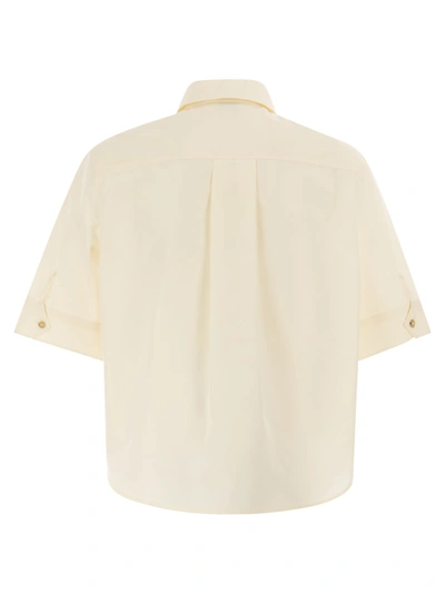 Shop Fay Cropped Cotton Shirt