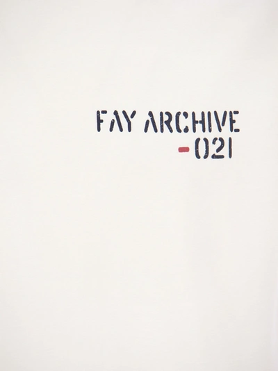 Shop Fay Crew Neck T Shirt With Logo