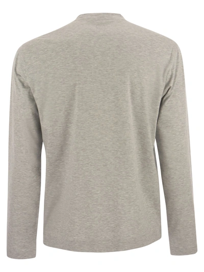 Shop Fedeli Extreme Crew Neck T Shirt With Long Sleeves