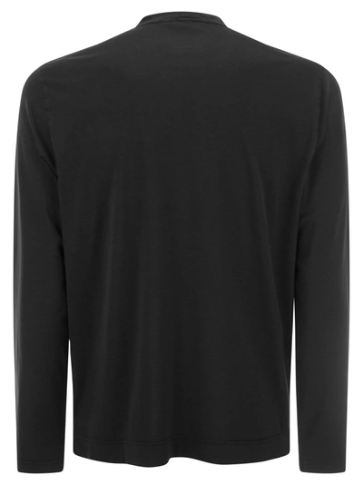 Shop Fedeli Long Sleeved Crew Neck T Shirt