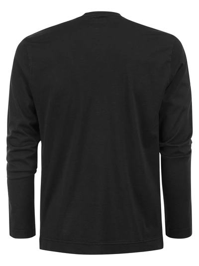 Shop Fedeli Long Sleeved Organic Cotton T Shirt