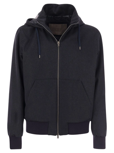 Shop Herno Cashmere And Silk Hooded Jacket