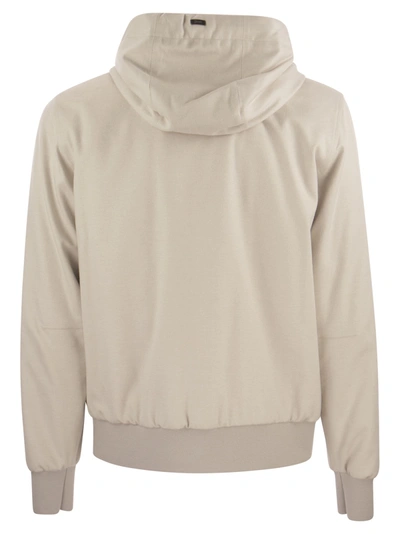 Shop Herno Cashmere And Silk Hooded Jacket