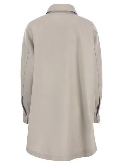 Herno Resort Shirt In Lightweight Boiled Wool