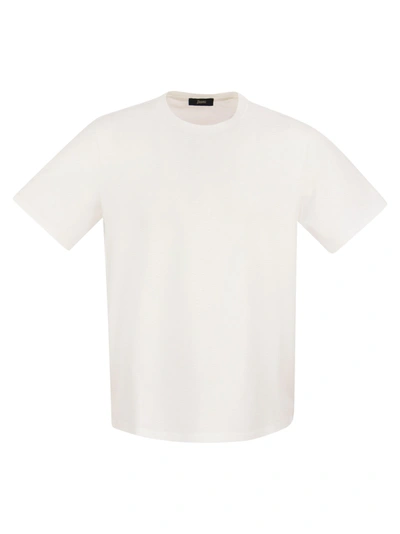 Shop Herno Stretch Cotton Jersey T Shirt