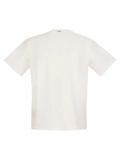 Shop Herno Stretch Cotton Jersey T Shirt