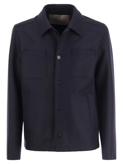 Shop Herno Wool Shirt Coat