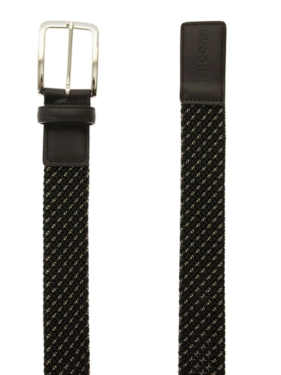 Shop Hogan Elastic Belt In Fabric And Leather