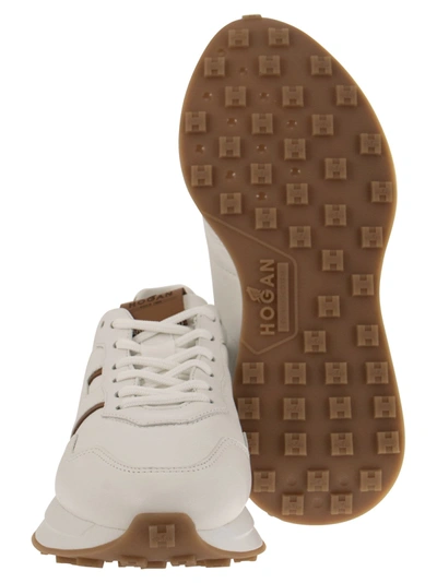 Shop Hogan H641 Leather Trainers