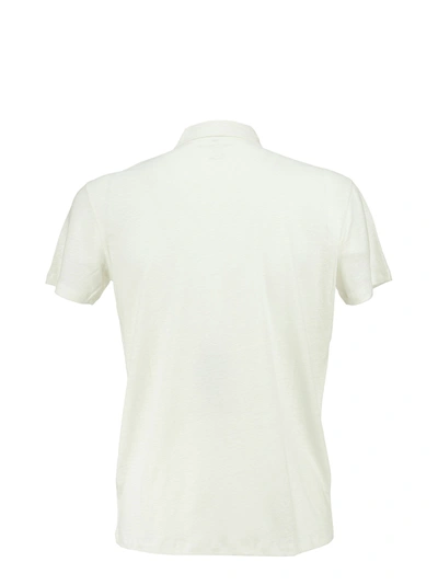 Shop Majestic Linen Polo Shirt With Short Sleeves