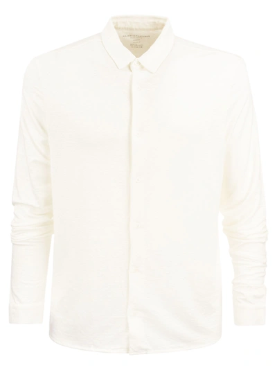 Shop Majestic Long Sleeved Linen Shirt
