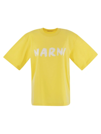 Shop Marni Cotton Jersey T Shirt With  Print