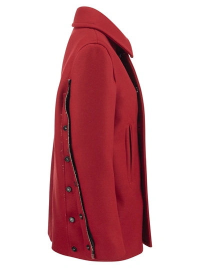Shop Marni Double Breasted Wool Coat
