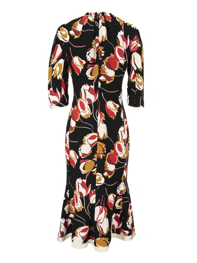 Shop Marni Flower Patterned Dress