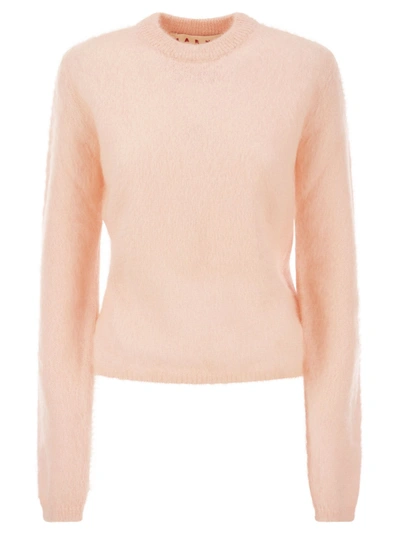 Shop Marni Mohair And Wool Pullover