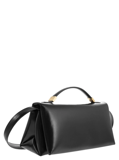 Shop Marni Prisma Leather Handbag