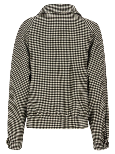 Shop Marni Reversible Pie De Poule Wool Bomber Jacket