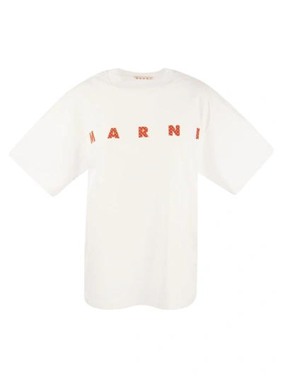 Shop Marni T Shirt With Logo