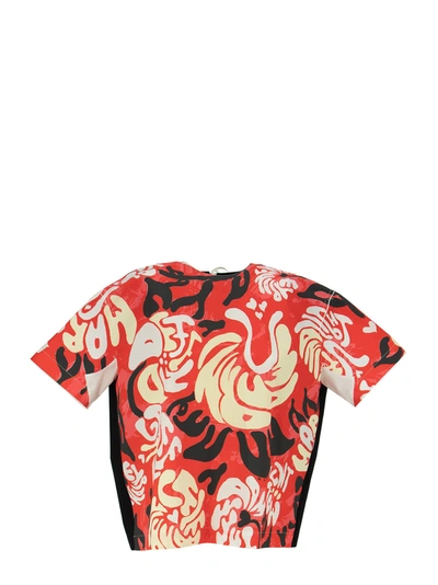 Shop Marni Tropical Flower Print Jersey T Shirt