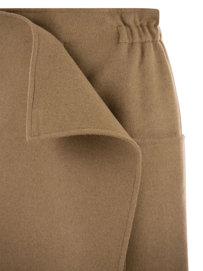 Shop Max Mara Carbon Camel Long Skirt