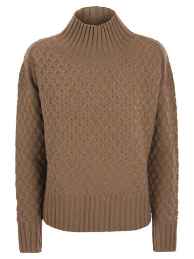 Shop Max Mara Studio Valdese Wool And Cashmere Turtleneck Sweater