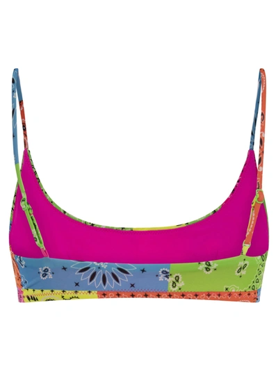 Shop Mc2 Saint Barth Bralette Top With Bandana Print