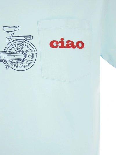 Shop Mc2 Saint Barth Ciao T Shirt With Embroidery On Pocket