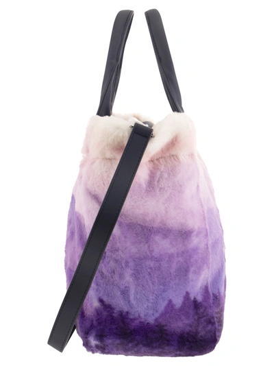 Shop Mc2 Saint Barth Colette Soft And Furry Handbag With Print