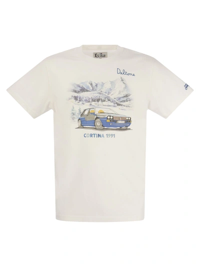 Shop Mc2 Saint Barth Cotton T Shirt With Cortina 1991 Print