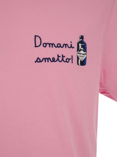 Shop Mc2 Saint Barth Cotton T Shirt With Domani Smetto Print