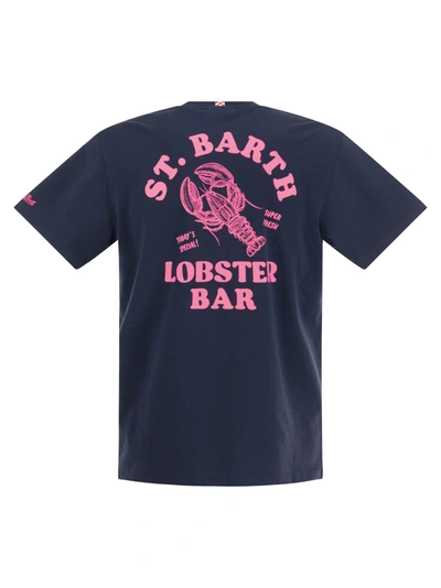 Shop Mc2 Saint Barth Cotton T Shirt With Lobster Bar Print