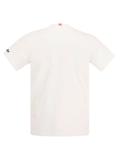 Shop Mc2 Saint Barth Cotton T Shirt With Rum Or Run Print