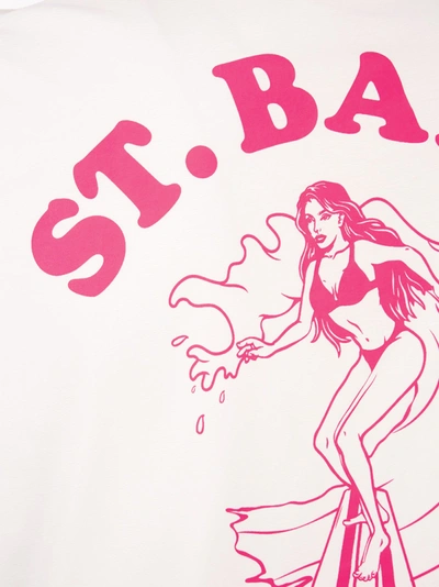 Shop Mc2 Saint Barth Cotton T Shirt With Surfer Girl Print