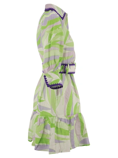 Shop Mc2 Saint Barth Daisi Linen Short Dress