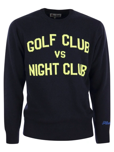 Shop Mc2 Saint Barth Golf Vs Night Club Jumper In Wool And Cashmere Blend