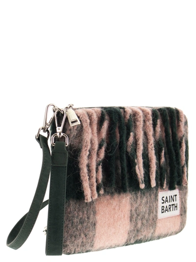 Shop Mc2 Saint Barth Fringe Clutch Bag With Shoulder Strap