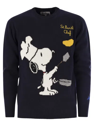 Shop Mc2 Saint Barth Snoopy Chef Jumper In Wool And Cashmere Blend