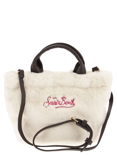 Shop Mc2 Saint Barth Soft And Furry Mini Vanity Bag