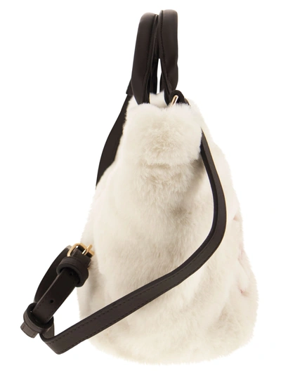 Shop Mc2 Saint Barth Soft And Furry Mini Vanity Bag