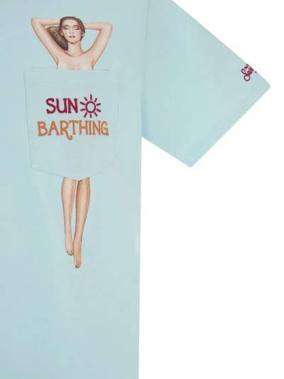 Shop Mc2 Saint Barth Sunbarthing T Shirt With Embroidery On Pocket