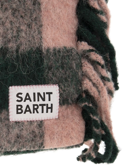 Shop Mc2 Saint Barth Tartan Bag With Fringes