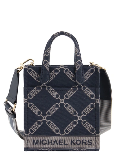 Shop Michael Kors Empire Jacquard Logo Shopper Bag Xs