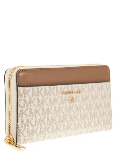 Shop Michael Kors Continental Wallet With Printed Canvas