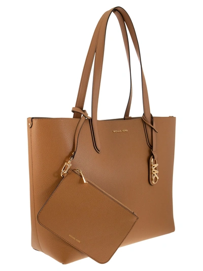 Shop Michael Kors Eliza Grained Leather Reversible Tote Bag