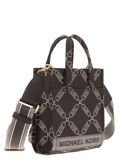 Shop Michael Kors Empire Jacquard Logo Shopper Bag Xs